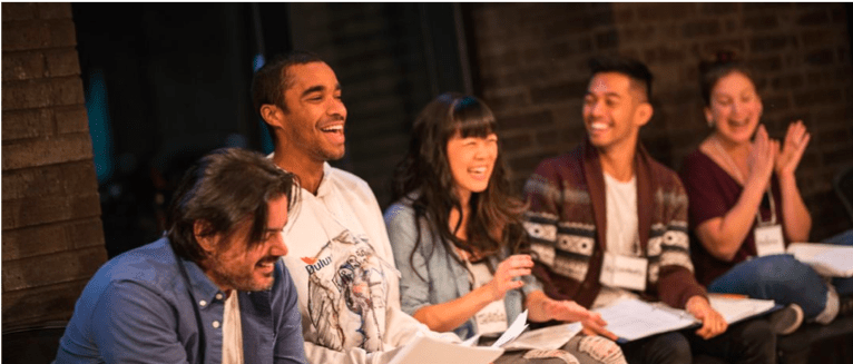 Actors rehearsing Towards Youth