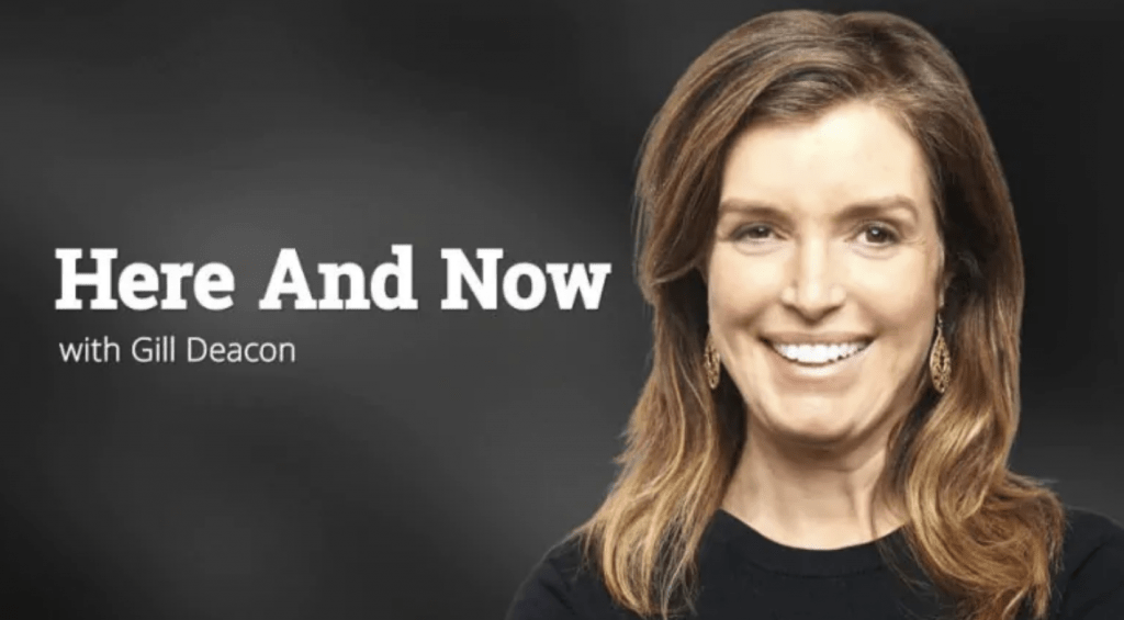 Head shot of Gill Deacon for the CBC radio show Here and Now