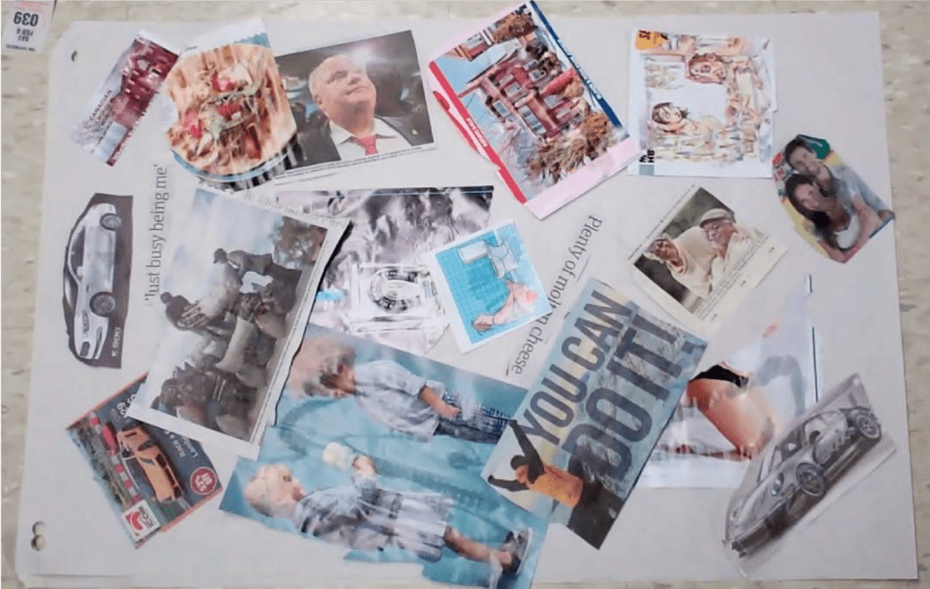 Collage of news articles and images created by students in Toronto