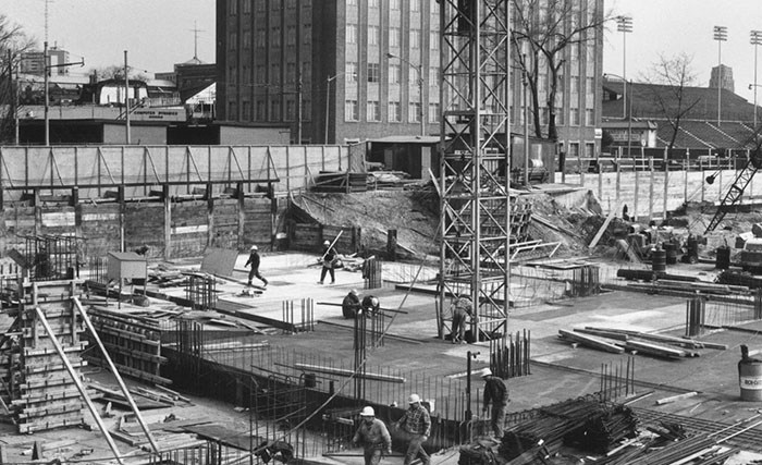 OISE building being built - Archive photo.