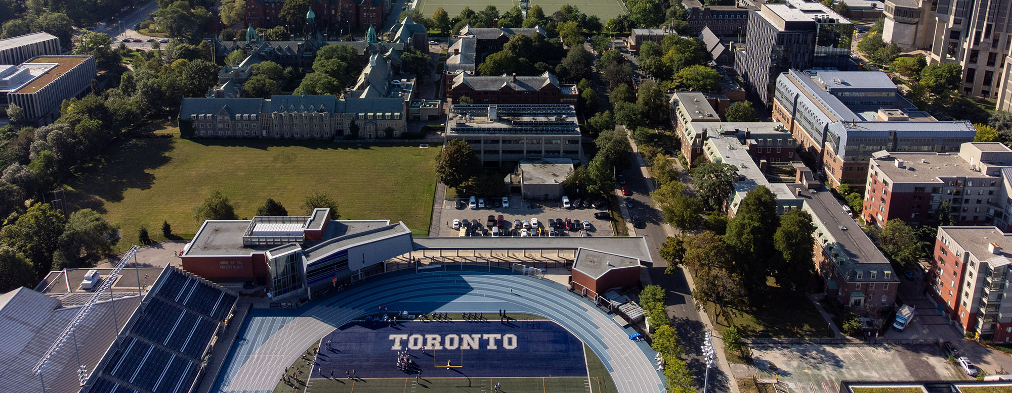 A view of the front campus at the University of Toronto, St. George.