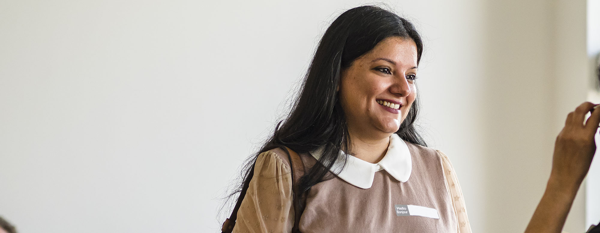 An OISE student at OISE Orientation day.