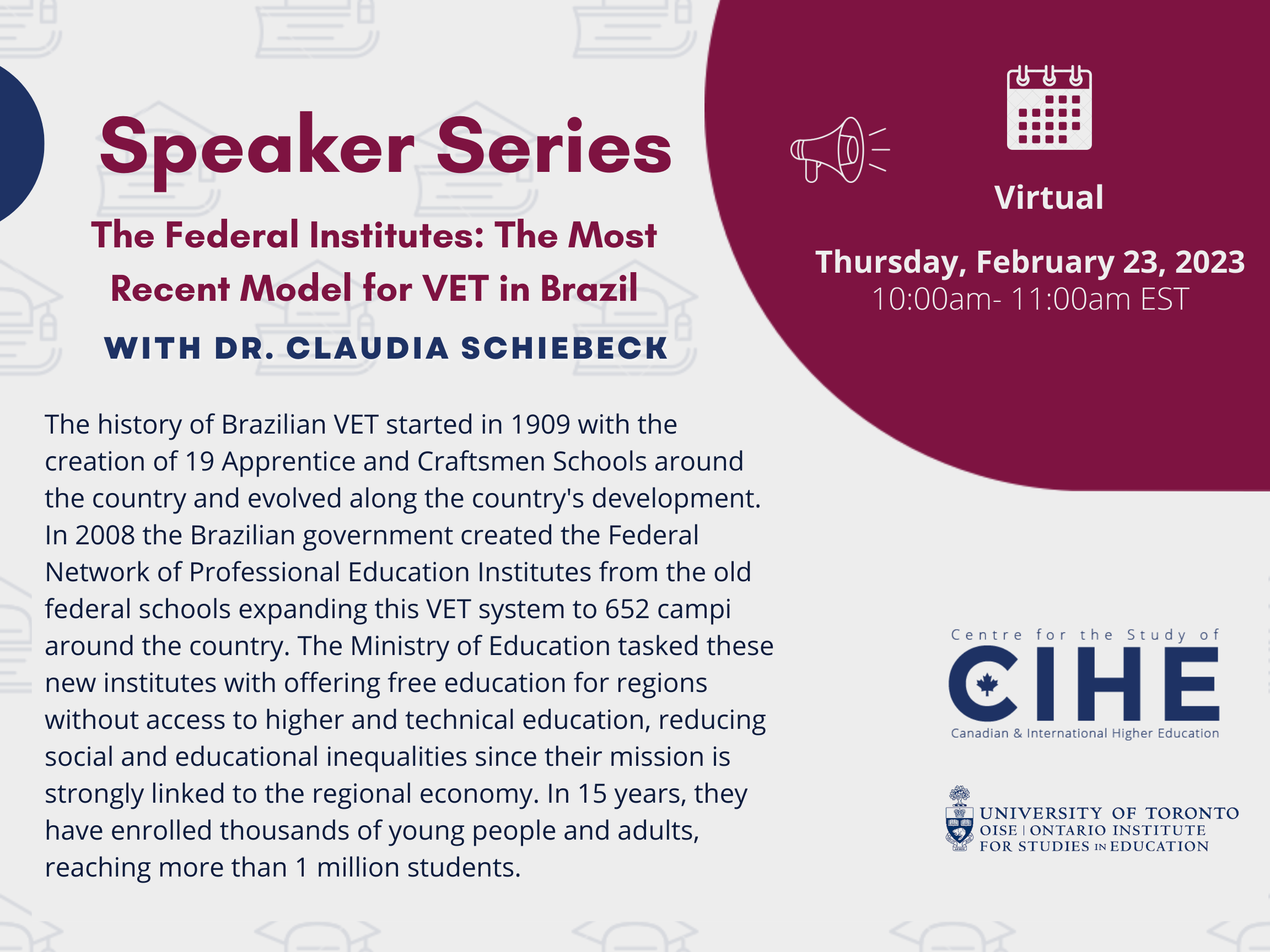 Image of CIHE Speaker Series Flyer