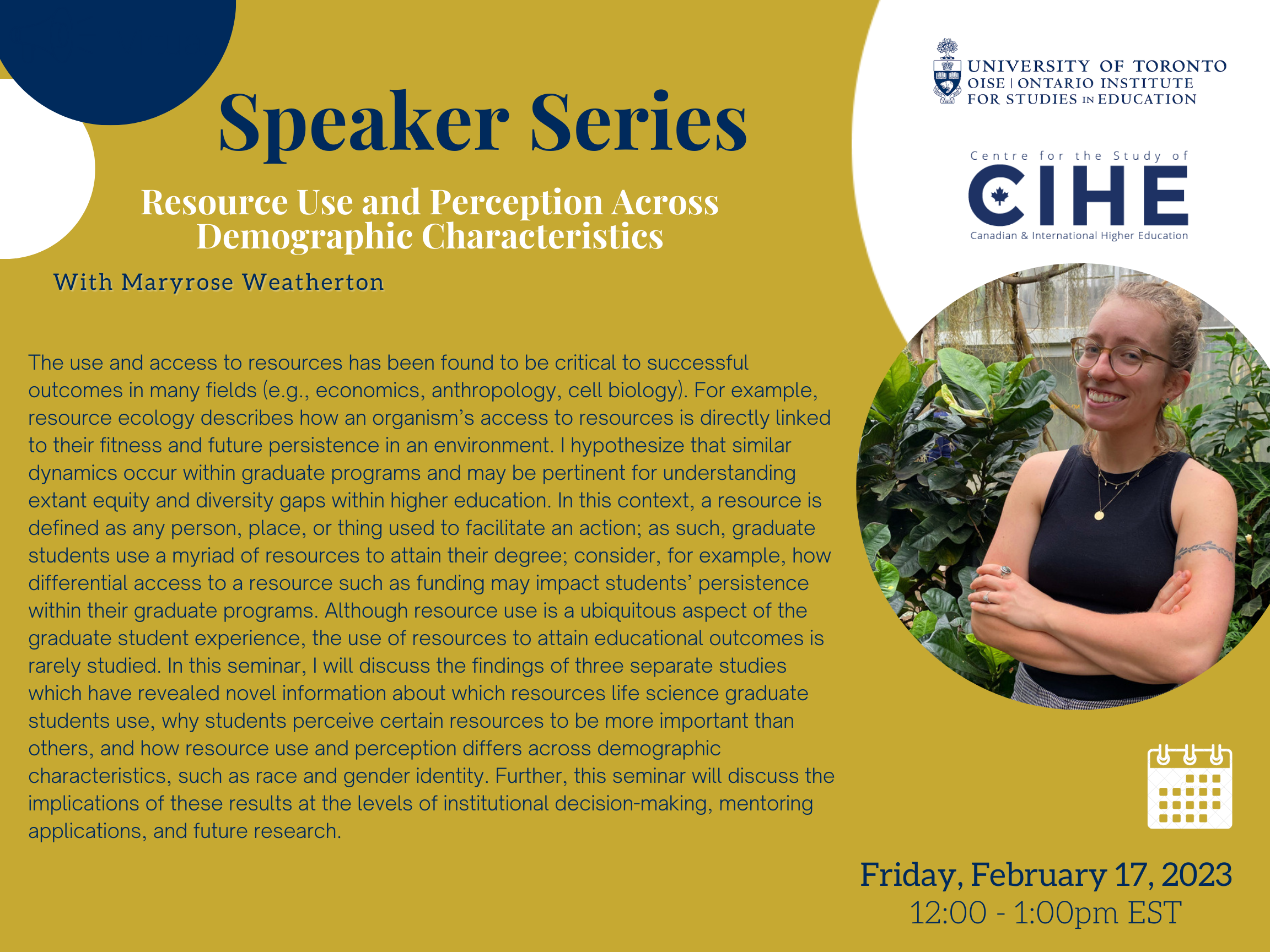 Image of CIHE Speaker Series Flyer