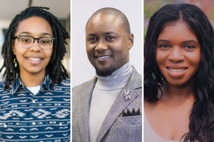 Collage photo of Dr. J Garrett-Walker, Dr. Andrew Campbell and Dr. Linda Iwenofu