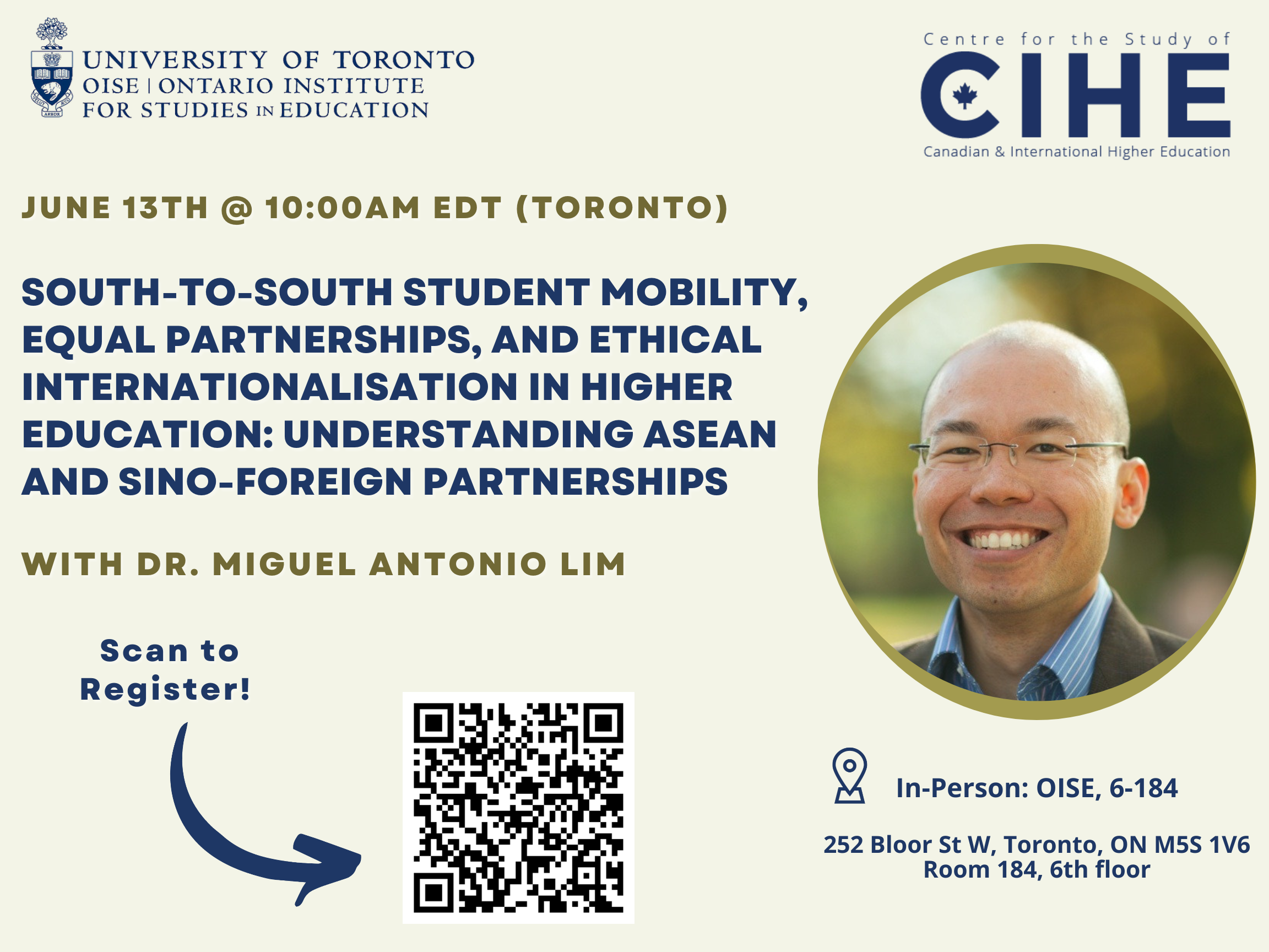 Image of CIHE Speaker Series Flyer - June 13, 2023