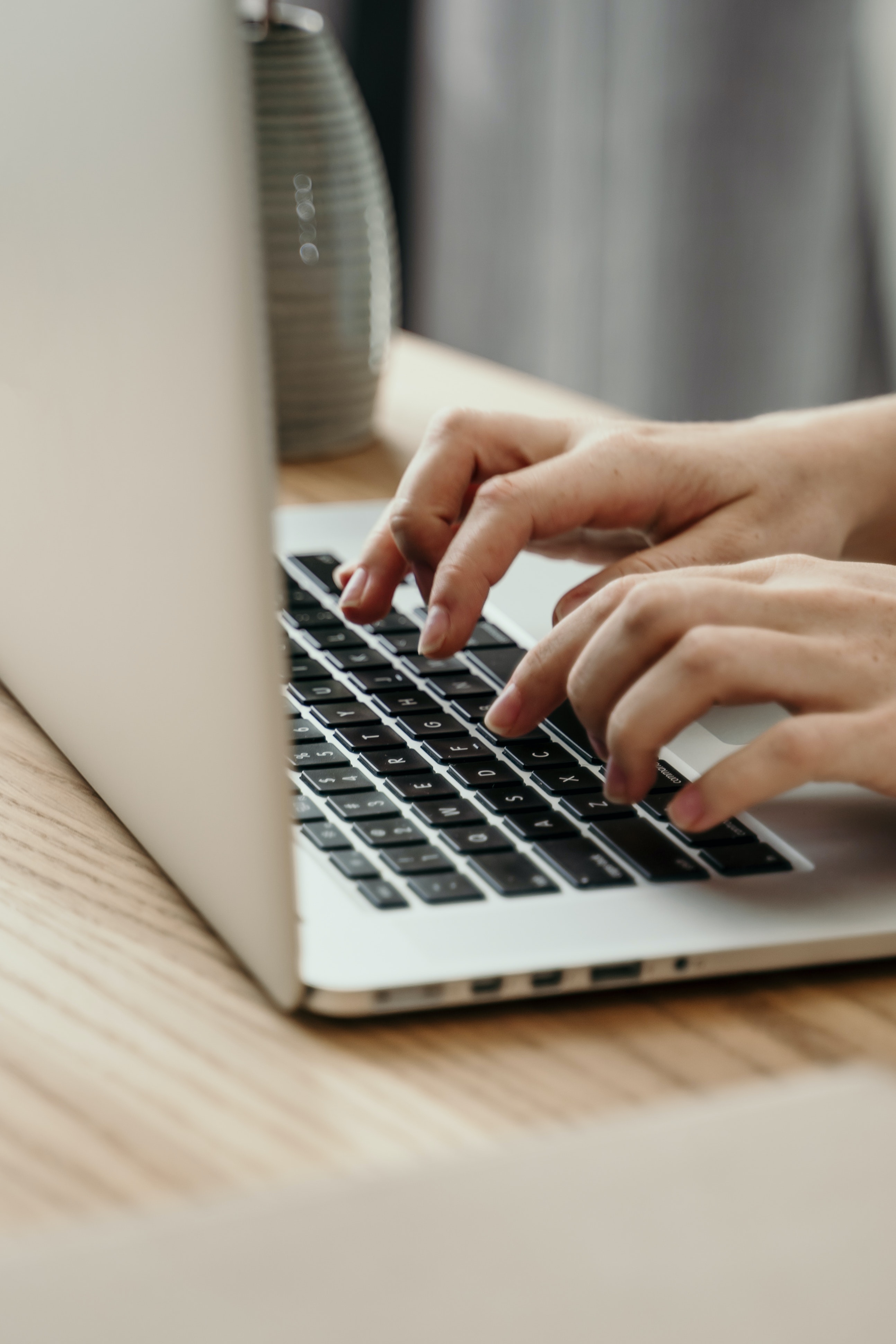 Person typing