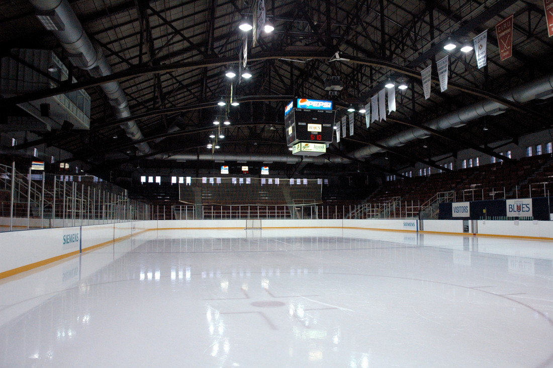 empty indoor ice rink