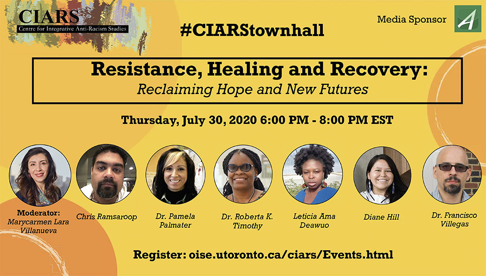 Event poster for "Resistance, Healing and Recovery: Reclaiming Hope and New Futures".