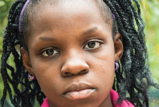 Child looking straight