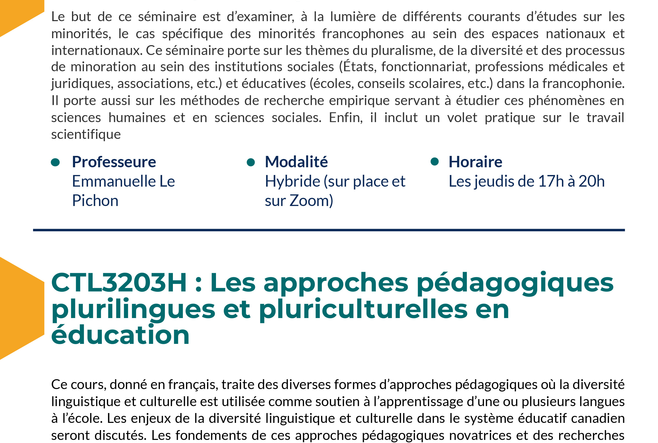 Cours du CREFO