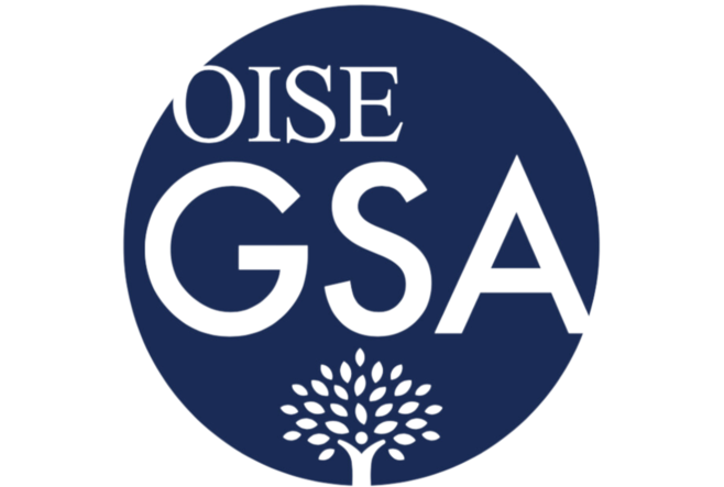 Circular blue logo of the OISE Graduate Students' Association