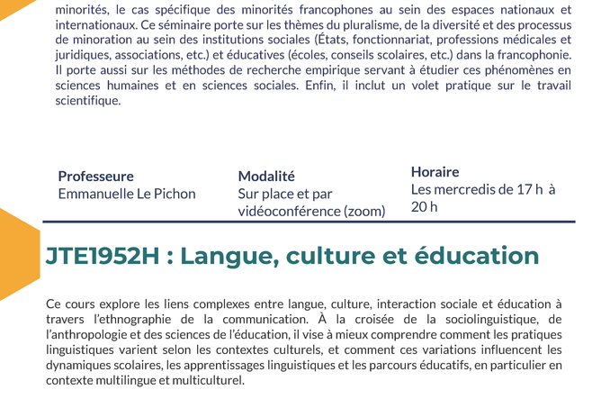 Cours du CREFO
