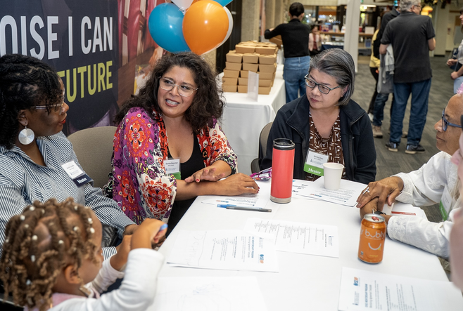 Participants mingling at the OISE Mentorship Program launch on Oct. 7 at the OISE Library