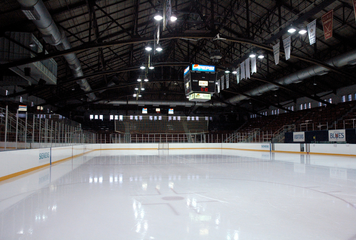 empty indoor ice rink 