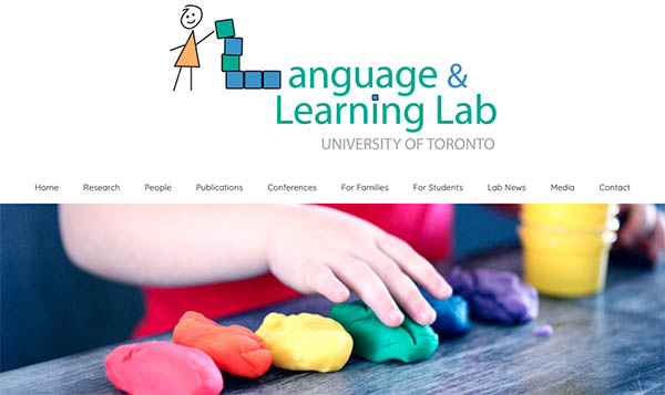 Language & Learning Lab website screenshot