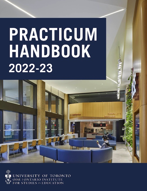 The cover of the MT Practicum Handbook for 2022-23