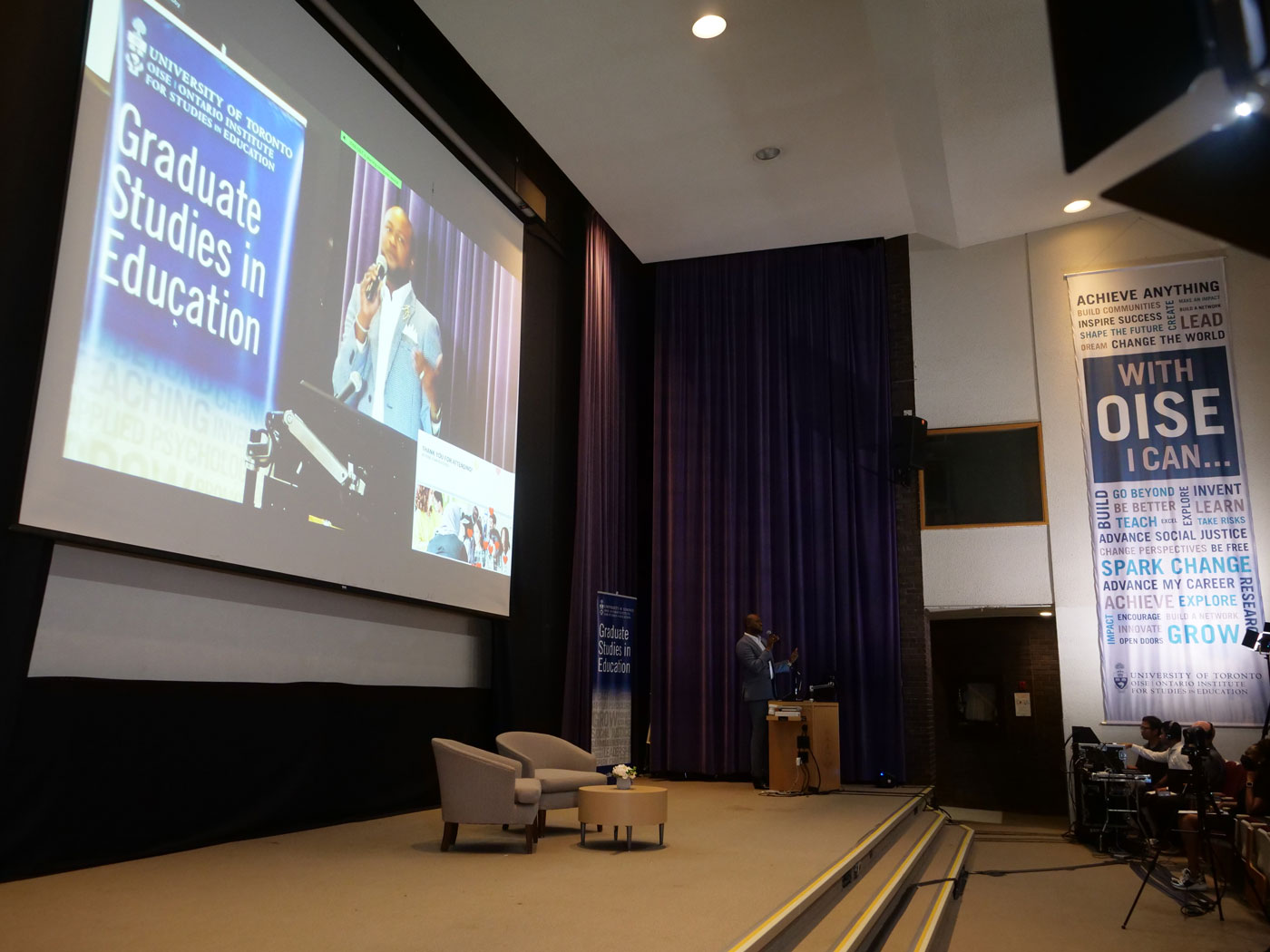 A view of the stage at Orientation 2022