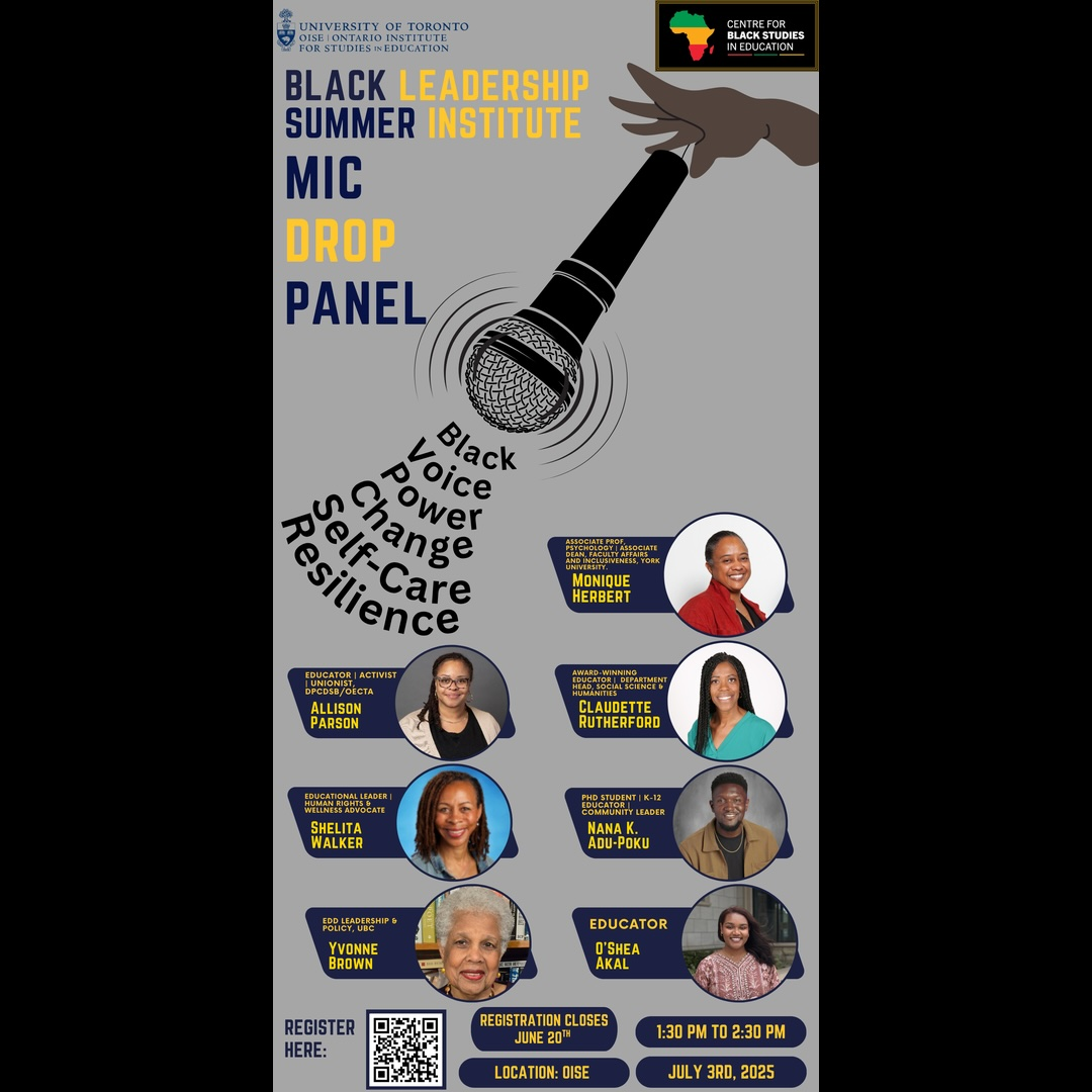 Black Leadership Summer Institute Mic Drop Panel poster