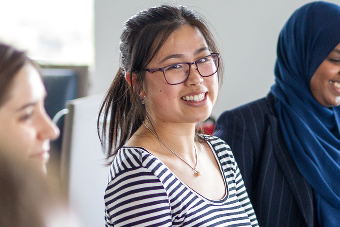 Students attending an OISE Orientation event.