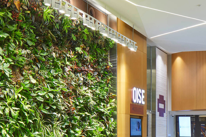 A view of the OISE lobby.