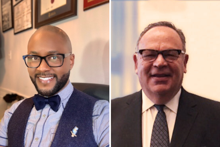 Photo features Dr. Andrew B Campbell and Larry Swartz