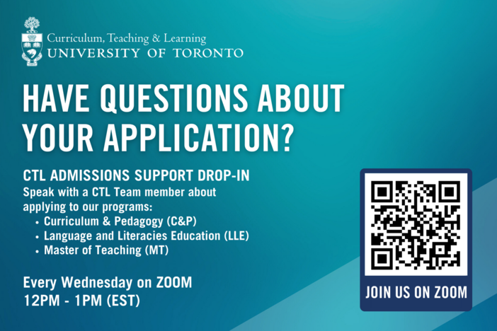 CTL Admissions Support Drop-In flyer