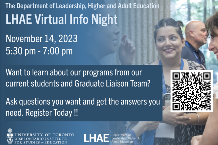 LHAE Virtual Info Night Flyer