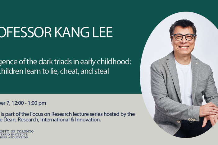 event poster including photo of Prof. Kang Lee