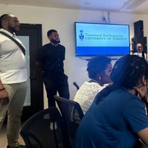 Dr. Lance McCready meeting students from the Black Summer Leadership Program