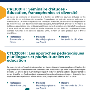 Cours du CREFO