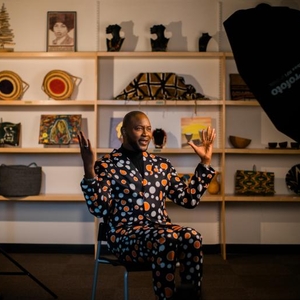 Dr. ABC being interviewed at the Centre for Black Studies in Education.  