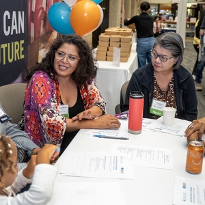 Participants mingling at the OISE Mentorship Program launch on Oct. 7 at the OISE Library