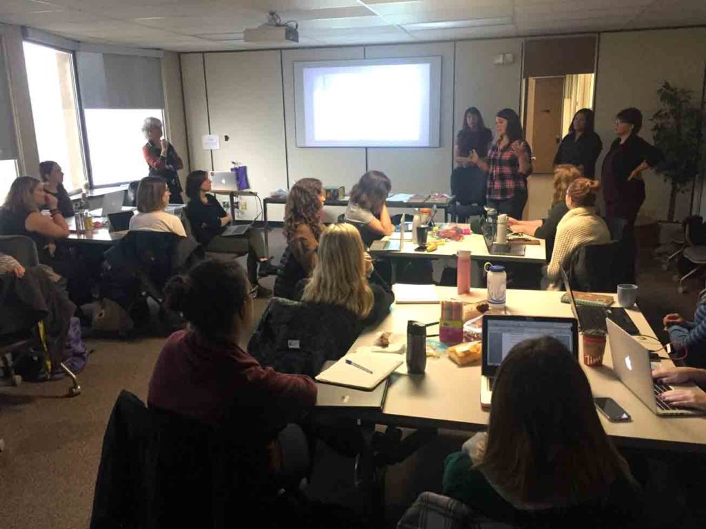 The Seven Gens FNSSP Team gives an overview of their work to the MA Class.
