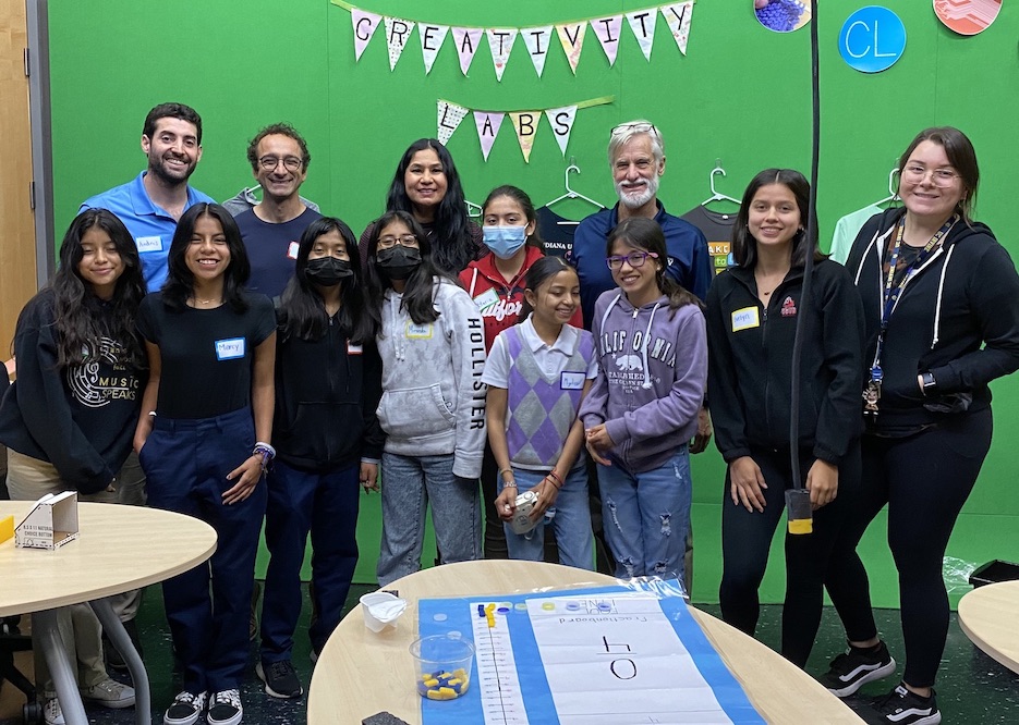 Dr. Andres Bustamante (top left) works with educators, students and communities to design STEM activities.