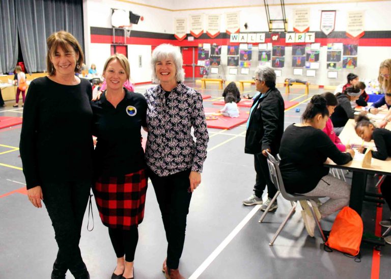 Joan Moss, Sharla MacKinnon and Bev Caswell at the Crossroads P.S. “Family Engagement Night”