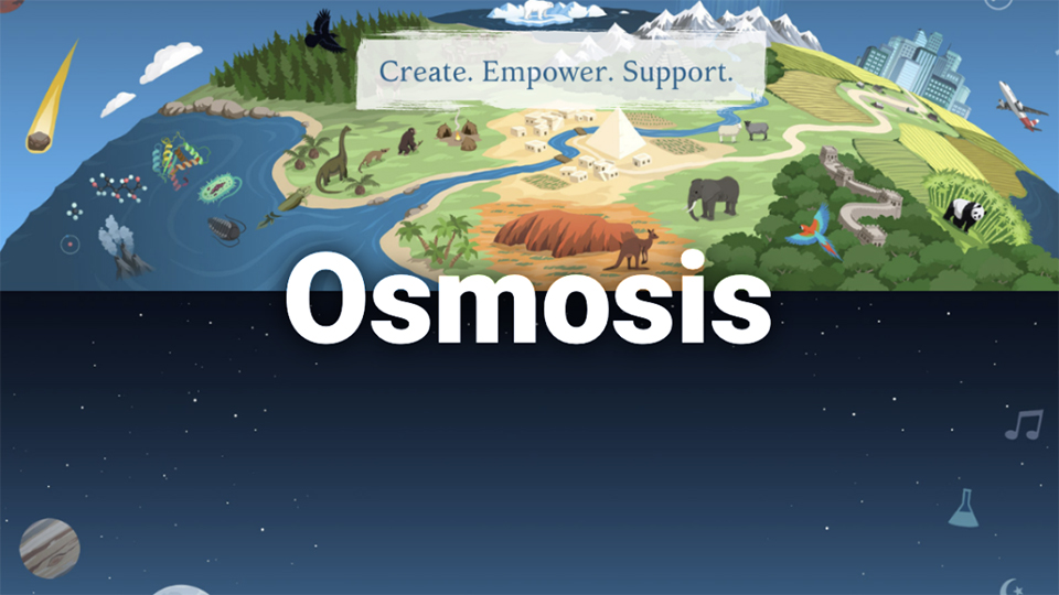 A title screen that reads, "Osmosis".