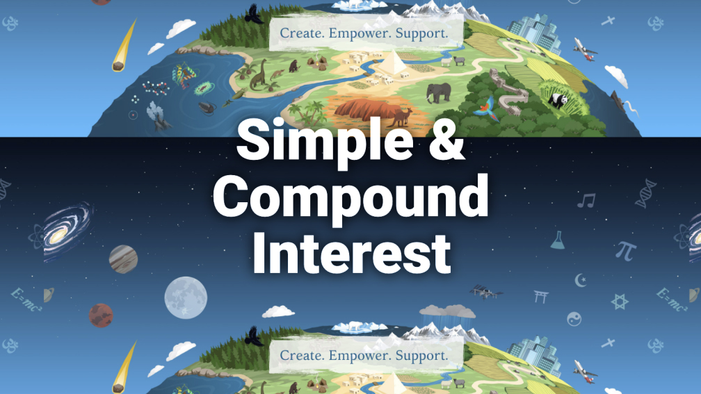 A title that reads, "Simple & Compound Interest".