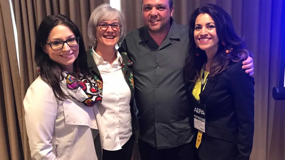Marjolaine LaPointe, Bev Caswell, Jean-Paul Resoule and Rochelle Gutierrez at the 2019 AERA Conference in Toronto