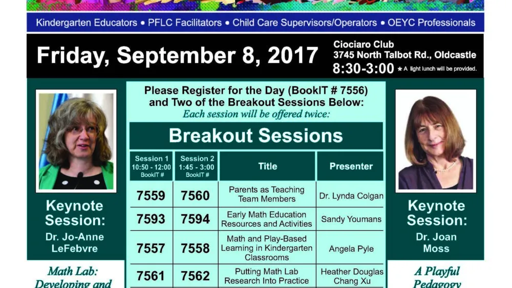 Early Years PD Day Flyer 2017