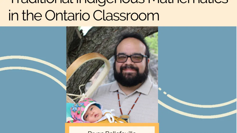An image of February webinar presenter Bryan Bellefuille on a teal background with the title of his presentation