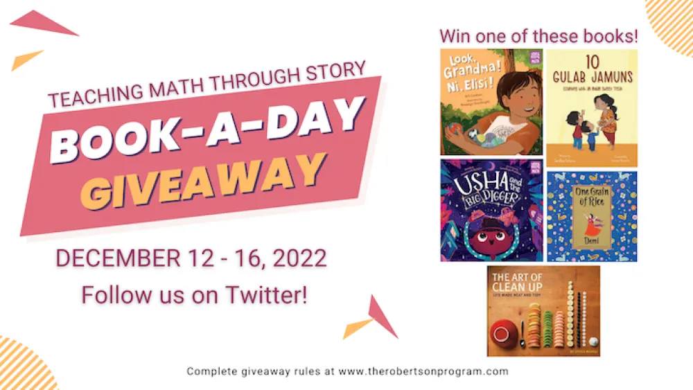 A graphic advertising the 2022 Book-A-Day Giveaway.
