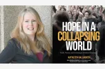 Hope in a Collapsin World book cover beside a headshot of Kathleen Gallagher