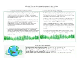 Climate Change and Ecological Footprint Workshop