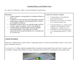Counting Fluency and Number Lines