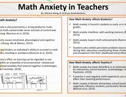 Math Anxiety in Teachers