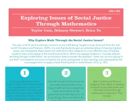 Exploring Issues of Social Justice Through Mathematics