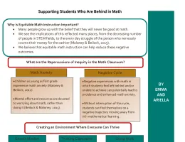 Supporting Students Who Are Behind in Math