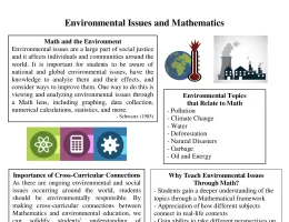 Environmental Issues and Mathematics.
