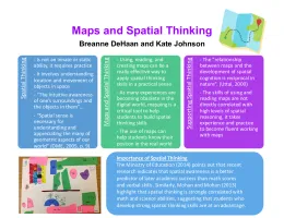 Maps and Spatial Thinking
